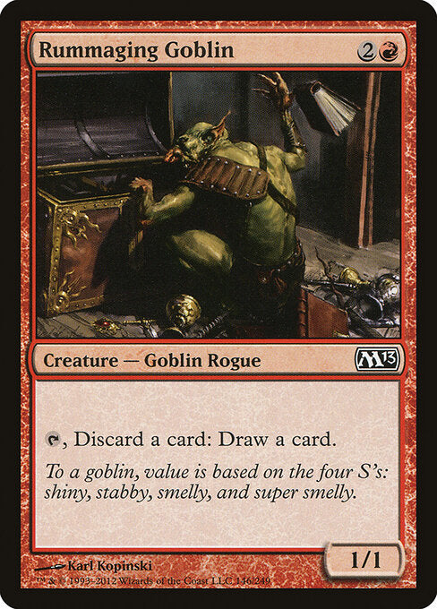 Rummaging Goblin Magic 2013 Magic: The Gathering card image