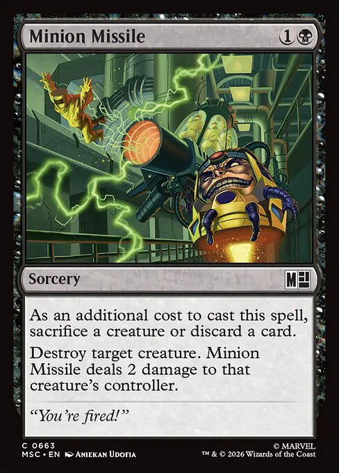 Minion Missile Marvel Super Heroes Commander Magic: The Gathering card image