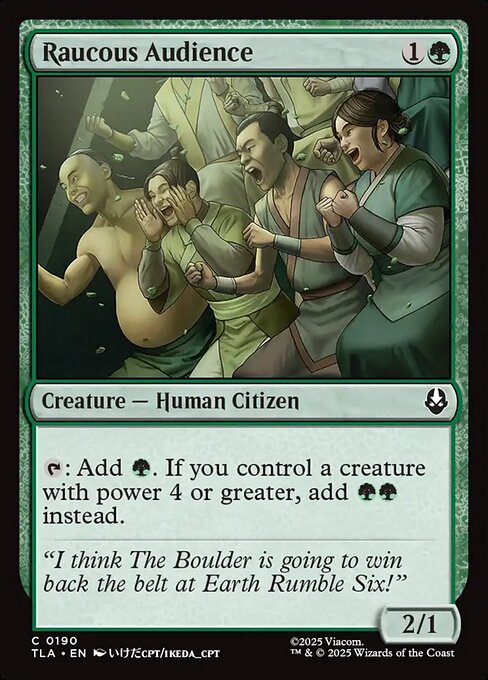 Raucous Audience - Avatar: The Last Airbender #190 Magic: The Gathering card image