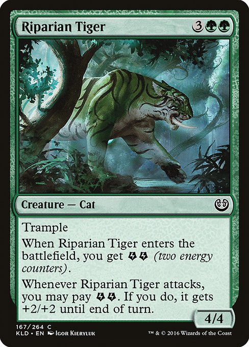 Riparian Tiger - Kaladesh #167 Magic: The Gathering card image