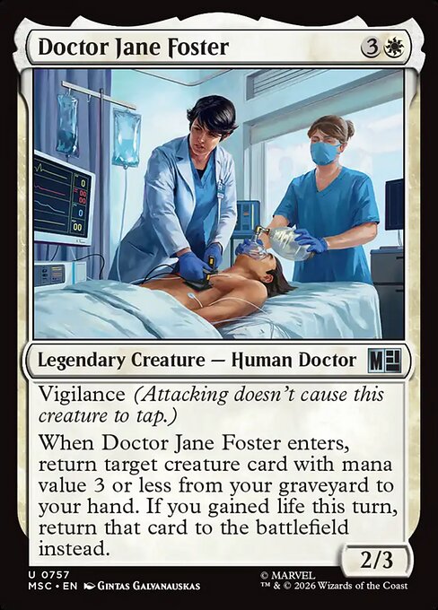 Doctor Jane Foster Marvel Super Heroes Commander Magic: The Gathering card image