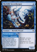 Merfolk Secretkeeper // Venture Deeper Throne of Eldraine Magic: The Gathering card image