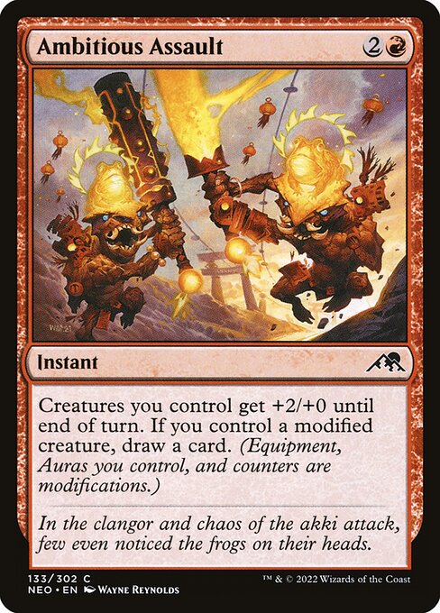 Ambitious Assault Kamigawa: Neon Dynasty Magic: The Gathering card image