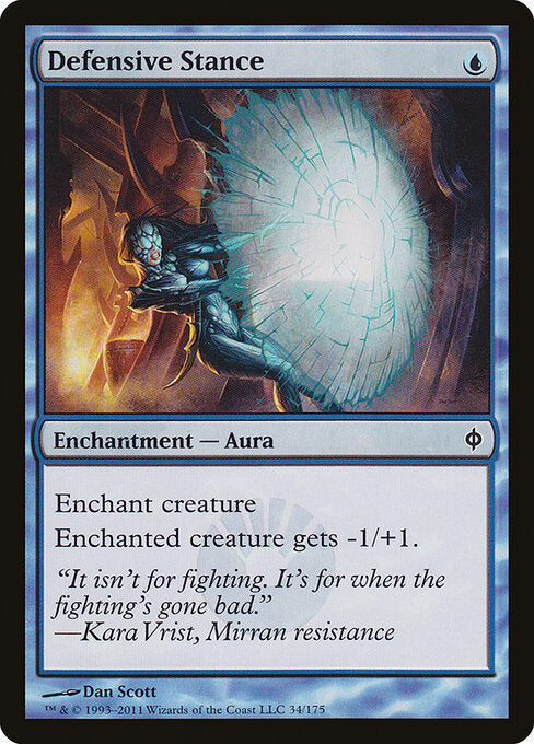 Defensive Stance New Phyrexia Magic: The Gathering card image