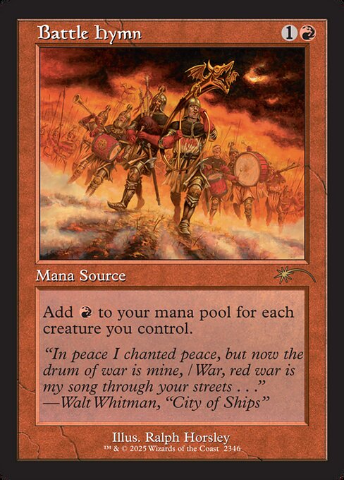 Battle Hymn Secret Lair Drop Magic: The Gathering card image