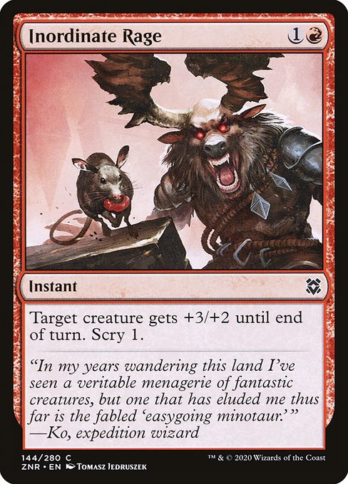 Inordinate Rage - Zendikar Rising #144