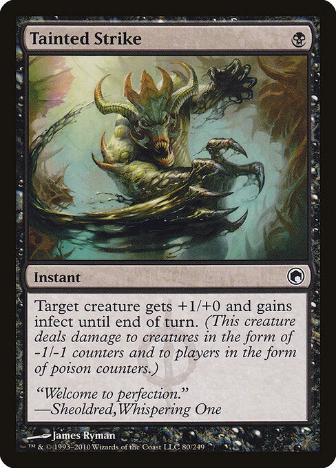 Tainted Strike Scars of Mirrodin Magic: The Gathering card image