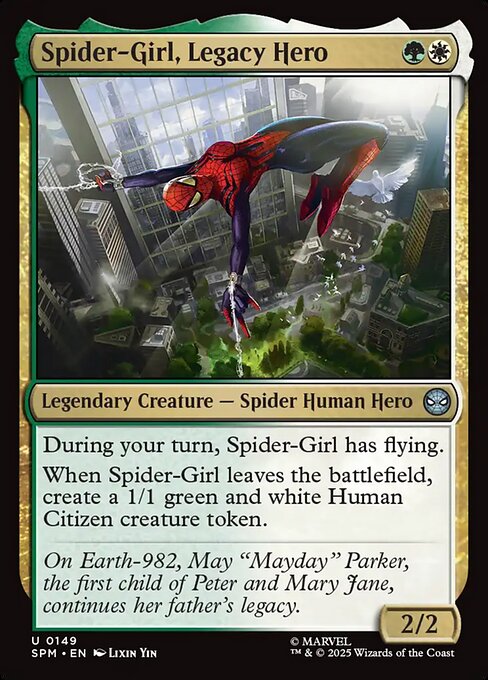 Spider-Girl, Legacy Hero Marvel's Spider-Man Magic: The Gathering card image