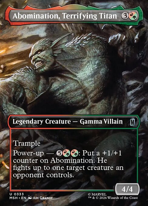 Abomination, Terrifying Titan Marvel Super Heroes Magic: The Gathering card image
