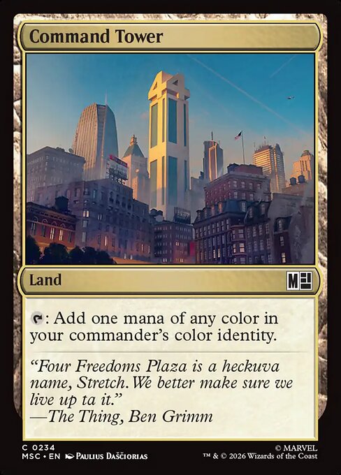 Command Tower Marvel Super Heroes Commander Magic: The Gathering card image