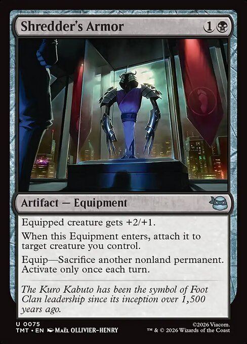 Shredder's Armor - Teenage Mutant Ninja Turtles #75 Magic: The Gathering card image