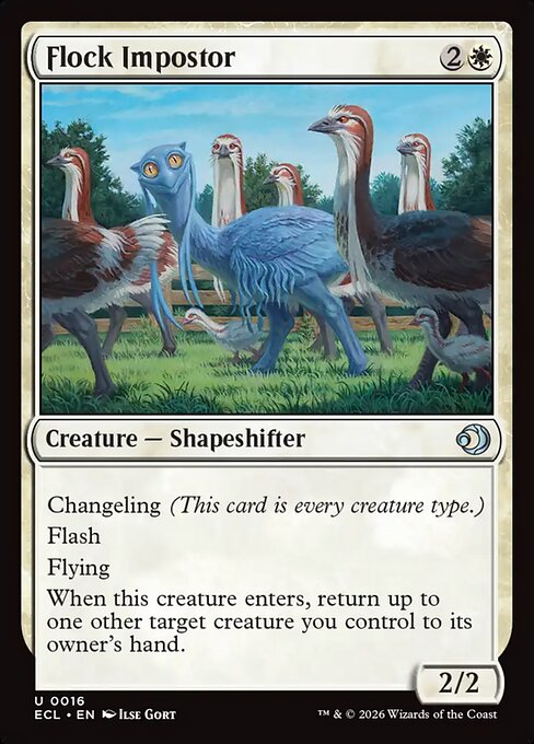 Flock Impostor Lorwyn Eclipsed Magic: The Gathering card image