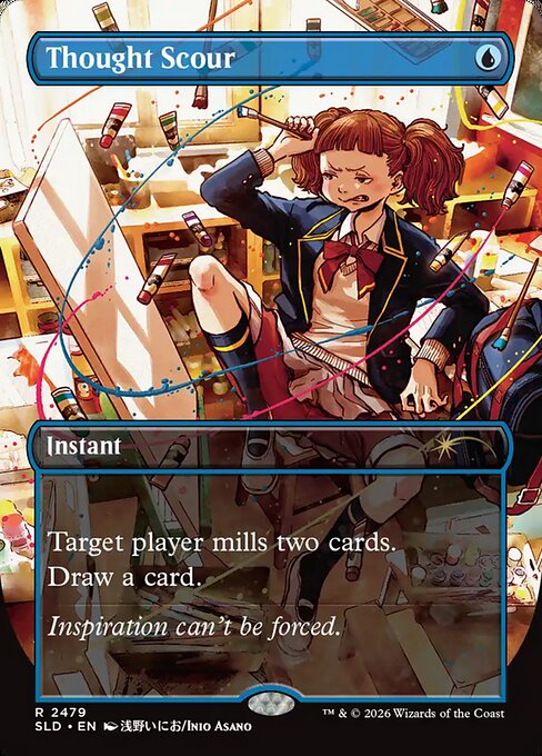 Thought Scour Secret Lair Drop Magic: The Gathering card image
