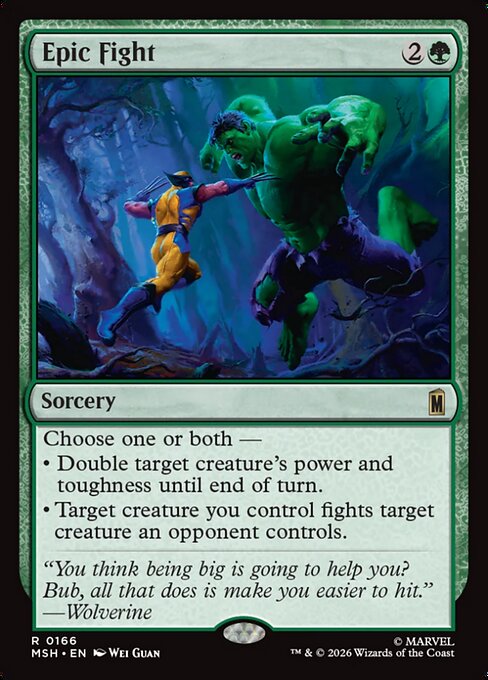 Epic Fight Marvel Super Heroes Magic: The Gathering card image