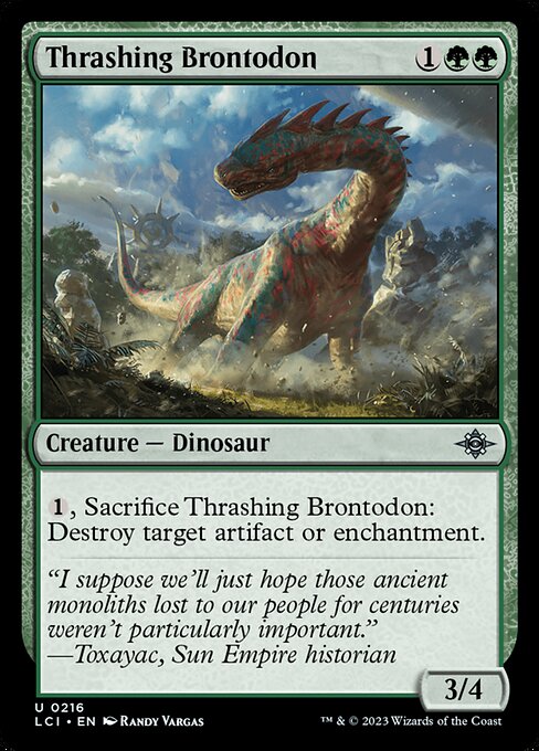 Thrashing Brontodon - The Lost Caverns of Ixalan #216