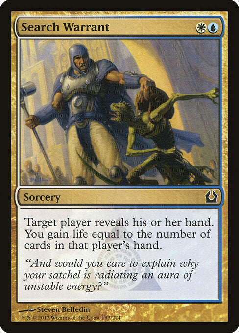 Search Warrant Return to Ravnica Magic: The Gathering card image