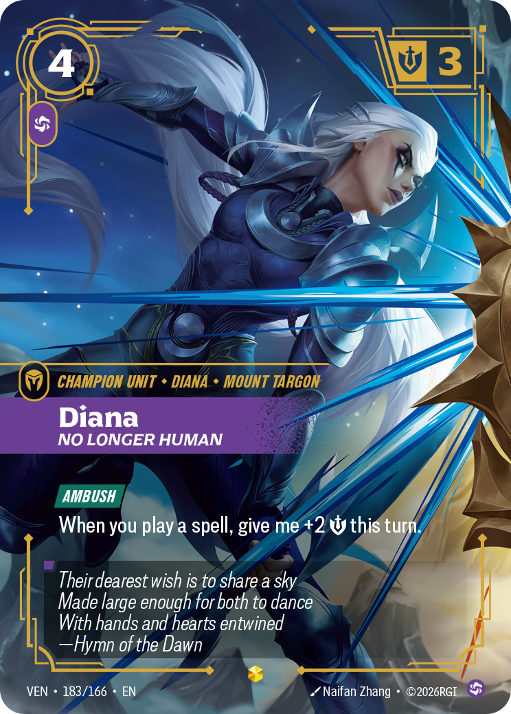 Diana, No Longer human Riftbound card