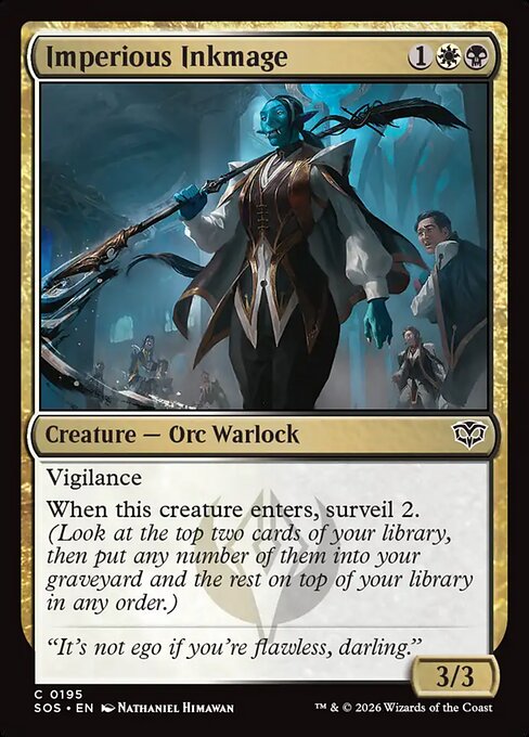 Imperious Inkmage - Secrets of Strixhaven #195 Magic: The Gathering card image