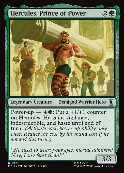 Hercules, Prince of Power Marvel Super Heroes Magic: The Gathering card image