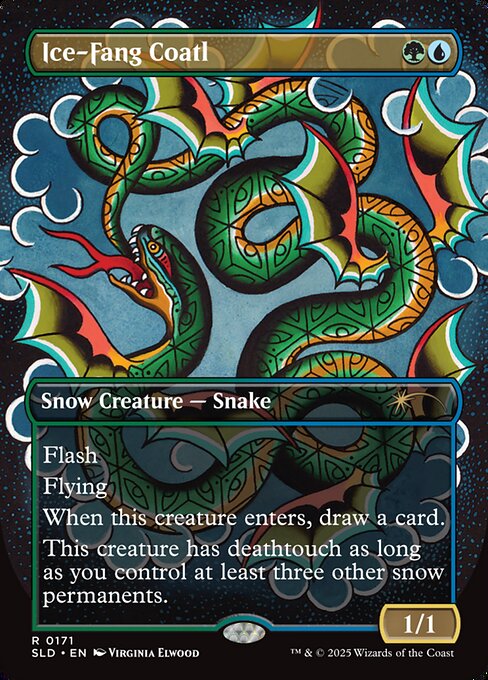 Ice-Fang Coatl Secret Lair Drop Magic: The Gathering card image