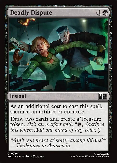 Deadly Dispute Marvel Super Heroes Commander Magic: The Gathering card image