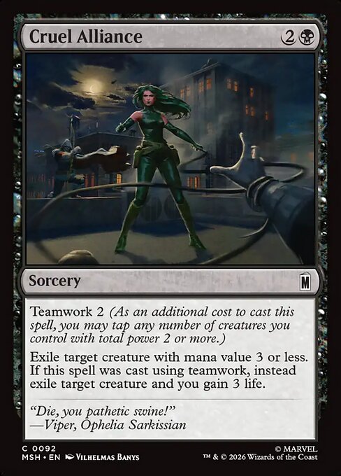 Cruel Alliance Marvel Super Heroes Magic: The Gathering card image