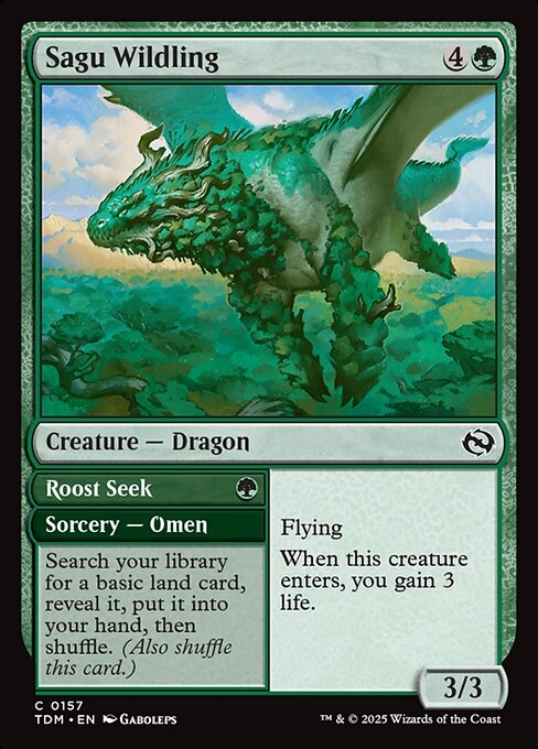 Sagu Wildling // Roost Seek - Tarkir: Dragonstorm #157 Magic: The Gathering card image