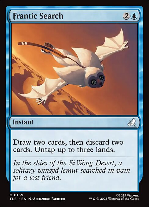 Frantic Search - Avatar: The Last Airbender Eternal #159 Magic: The Gathering card image