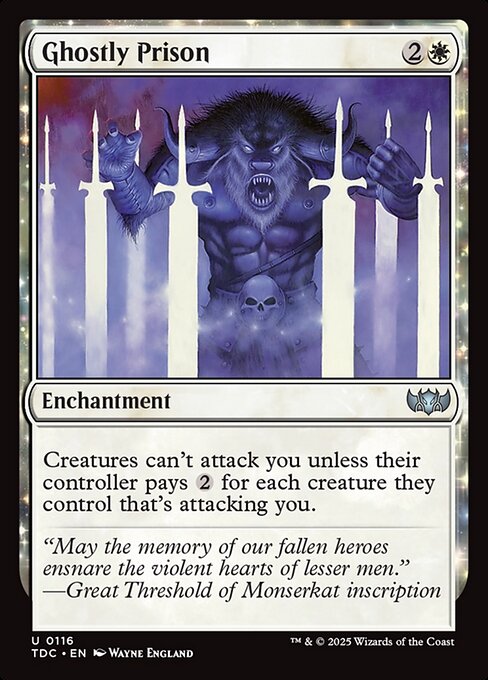 Ghostly Prison - Tarkir: Dragonstorm Commander #116