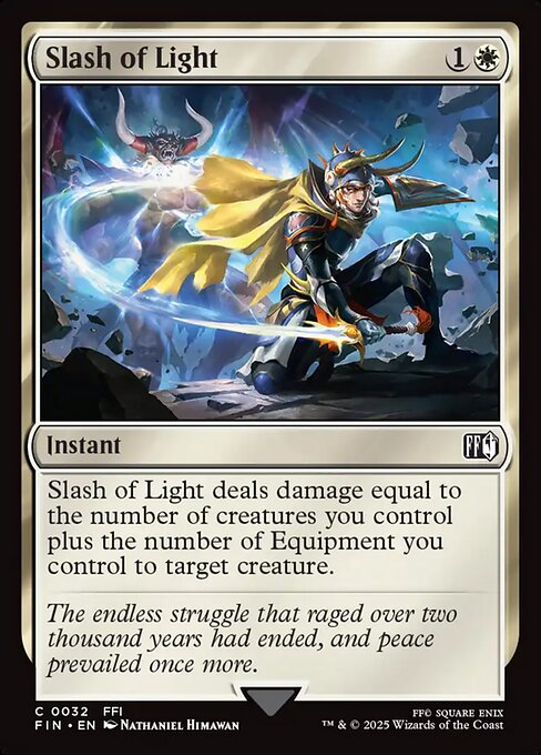 Slash of Light - Final Fantasy #32 Magic: The Gathering card image