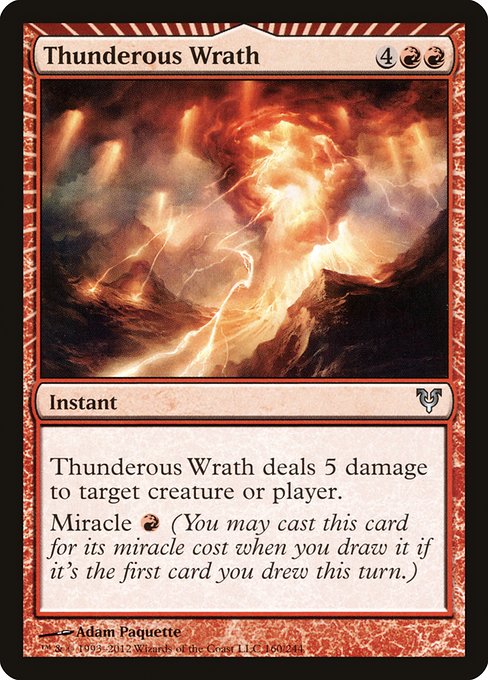 Thunderous Wrath - Avacyn Restored #160 Magic: The Gathering card image