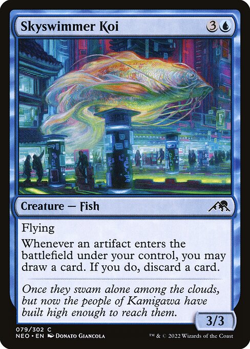 Skyswimmer Koi Kamigawa: Neon Dynasty Magic: The Gathering card image
