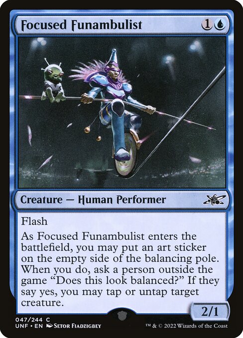 Focused Funambulist - Unfinity #47 - Near Mint - Foil