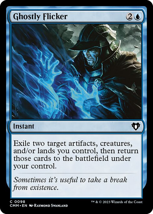 Ghostly Flicker Commander Masters Magic: The Gathering card image