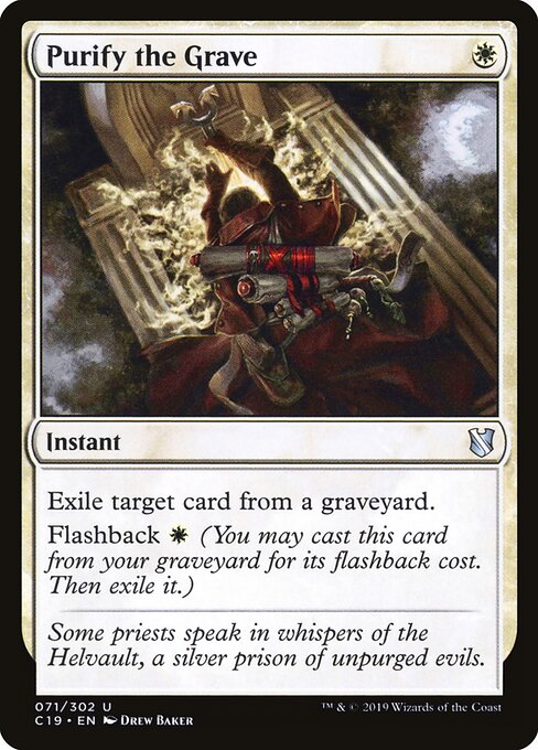 Purify the Grave Commander 2019 Magic: The Gathering card image