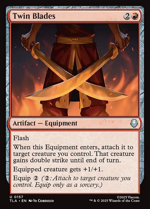Twin Blades - Avatar: The Last Airbender #157 Magic: The Gathering card image