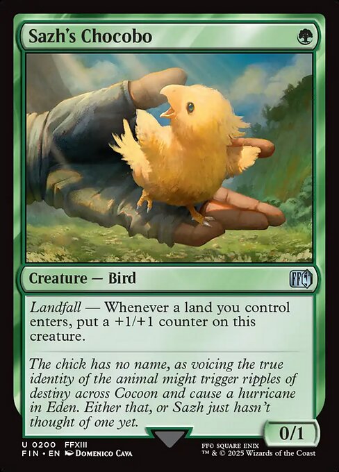 Sazh's Chocobo - Final Fantasy #200 Magic: The Gathering card image