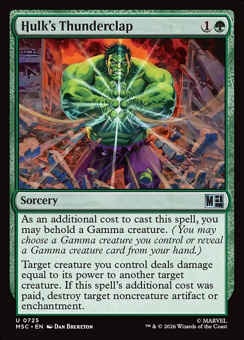 Hulk's Thunderclap Marvel Super Heroes Commander Magic: The Gathering card image