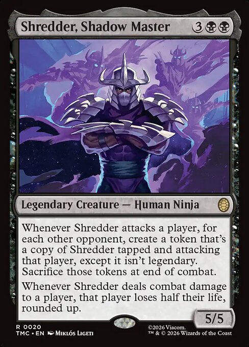 Shredder, Shadow Master Teenage Mutant Ninja Turtles Eternal Magic: The Gathering card image