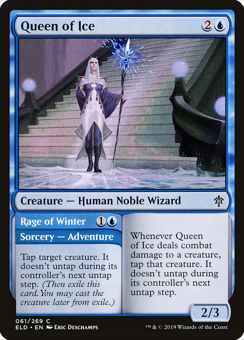 Queen of Ice // Rage of Winter - Throne of Eldraine #61 Magic: The Gathering card image