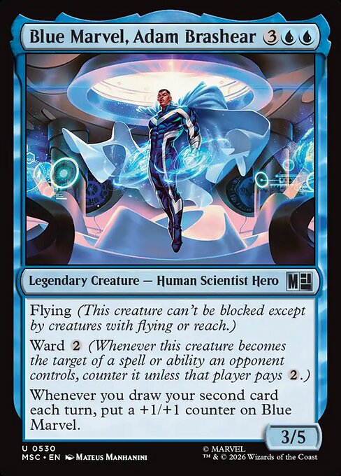 Blue Marvel, Adam Brashear Marvel Super Heroes Commander Magic: The Gathering card image