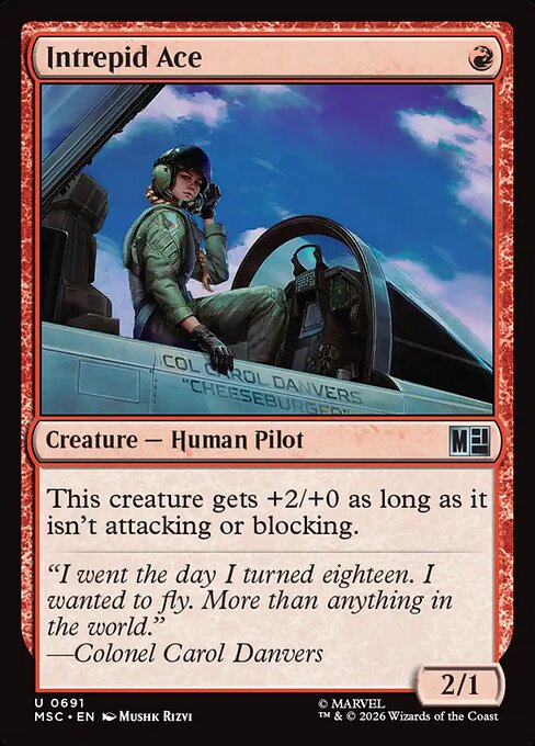 Intrepid Ace Marvel Super Heroes Commander Magic: The Gathering card image