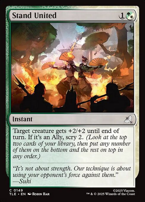 Stand United - Avatar: The Last Airbender Eternal #149 Magic: The Gathering card image