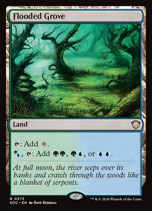 Flooded Grove - Secrets of Strixhaven Commander #373