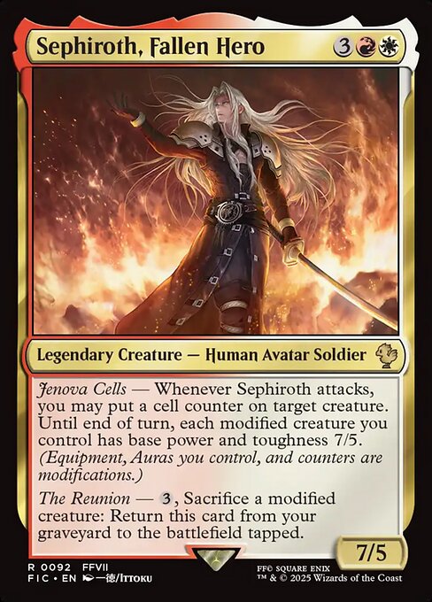 Sephiroth, Fallen Hero Final Fantasy Commander Magic: The Gathering card image