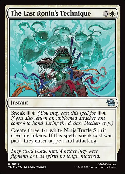 The Last Ronin's Technique Teenage Mutant Ninja Turtles Magic: The Gathering card image