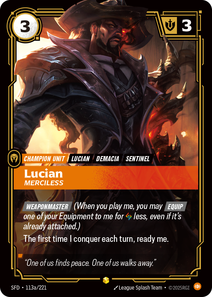 Lucian, Merciless Riftbound card image