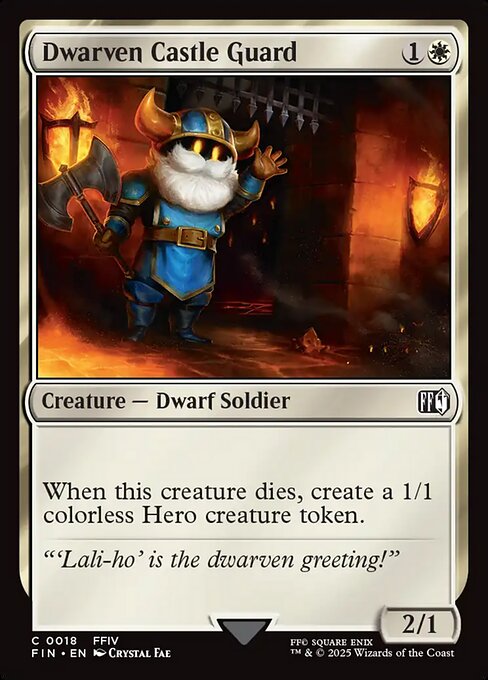 Dwarven Castle Guard - Final Fantasy #18 Magic: The Gathering card image