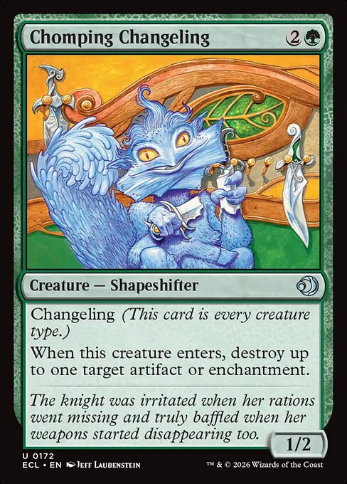 Chomping Changeling Lorwyn Eclipsed Magic: The Gathering card image