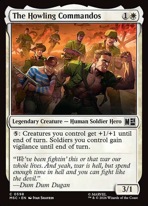 The Howling Commandos Marvel Super Heroes Commander Magic: The Gathering card image